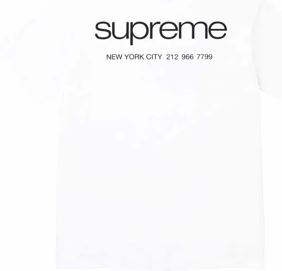 23FW Store White NYC and Black M XL S L Short sleeved Tee Information 0527